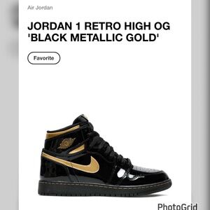 Jordan 1 Retro Black Metallic Gold